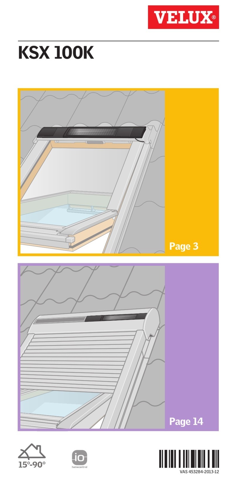 Velux KSX 100K User manual