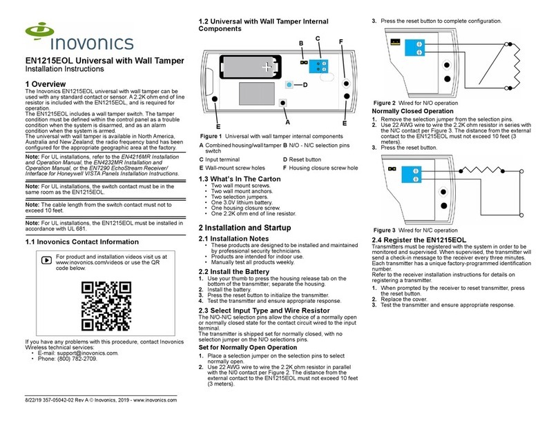 Inovonics EN1215EOL User manual