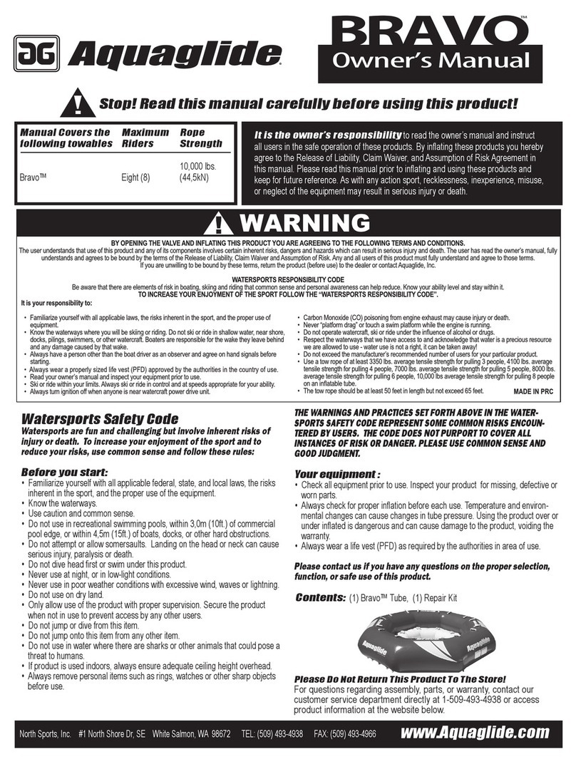 Aquaglide BRAVO owner's manual