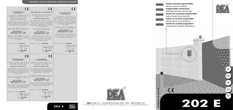 Dea 202 E Operating instructions and warnings Dea 202 E Operating instructions and warnings