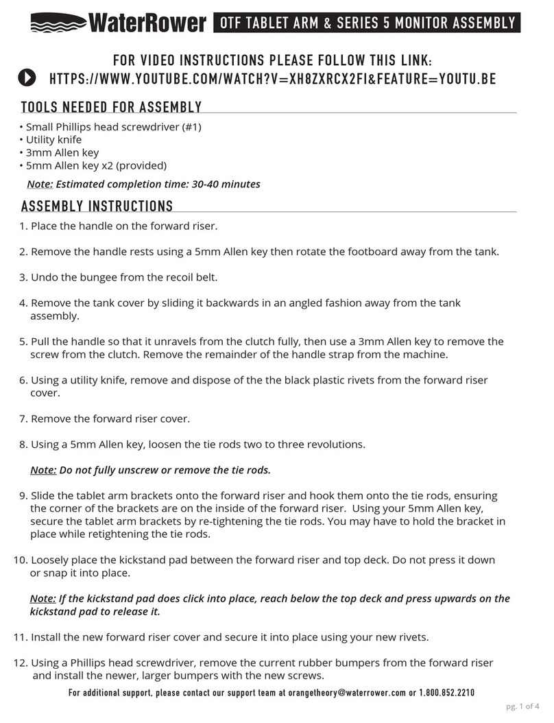 WaterRower 5 Series User manual WaterRower 5 Series User manual