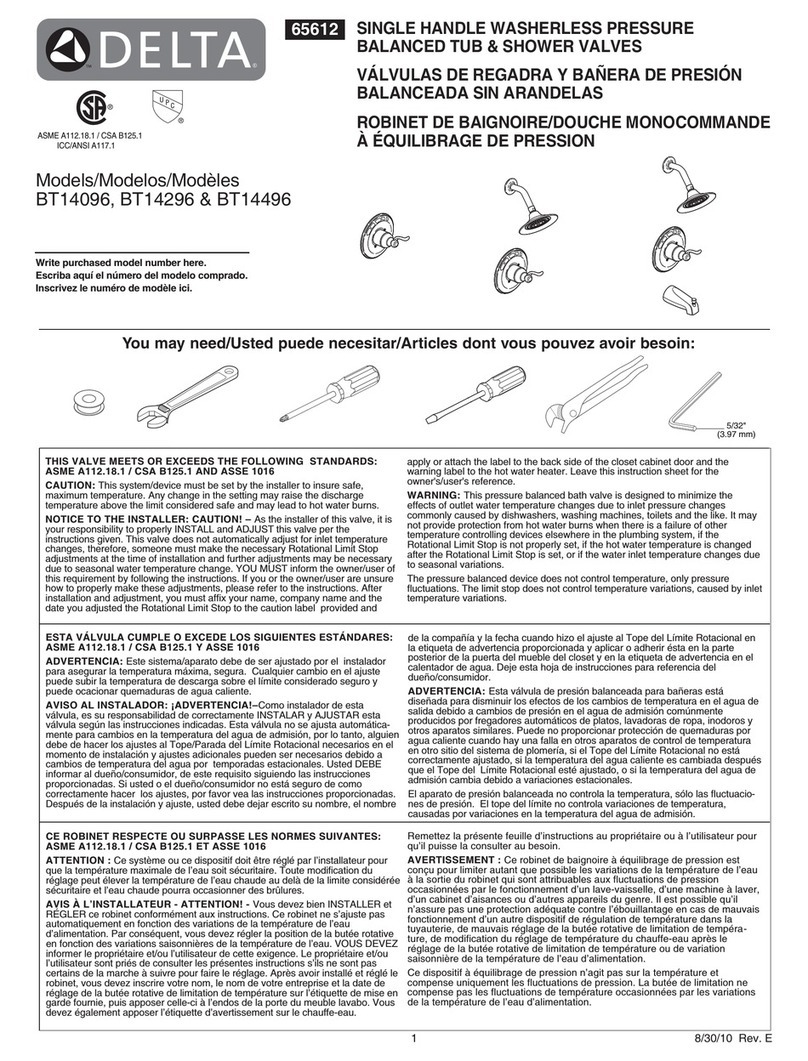 Delta BT14096 installation instructions