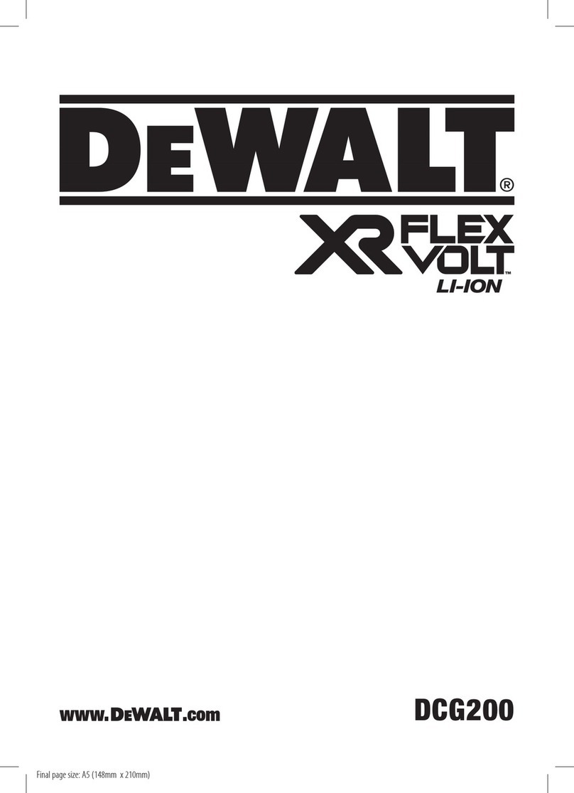 DeWalt XR Li-Ion Flexvolt DCG200 Original instructions