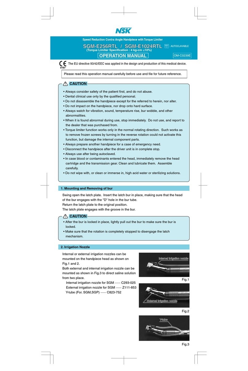 NSK SGM-E256RTL User manual