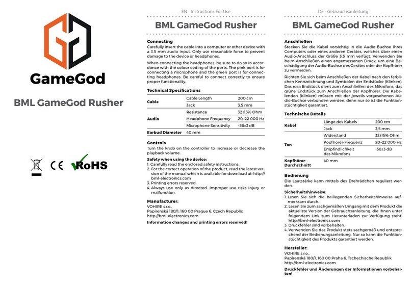BML GameGod Rusher Instructions for use