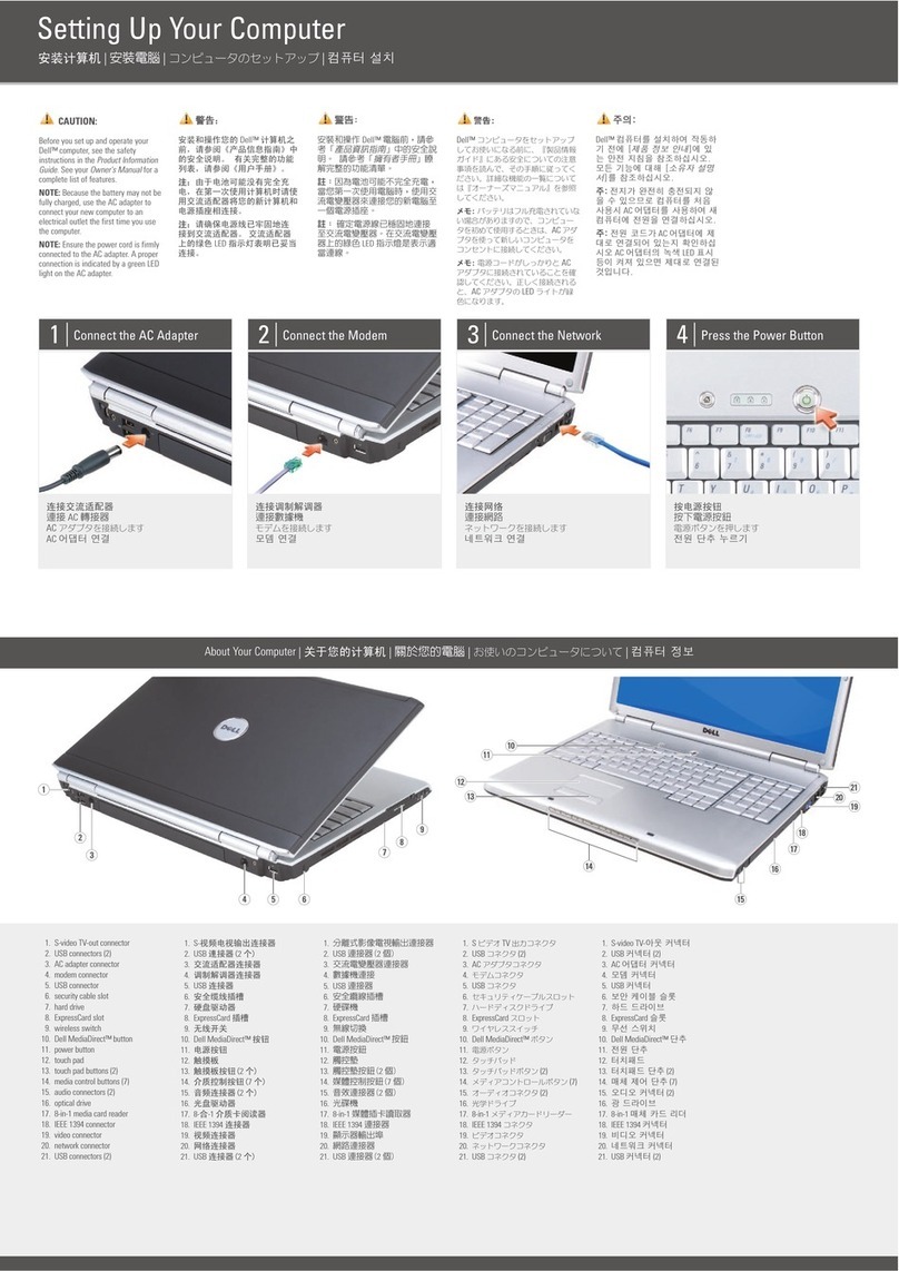 Dell Inspirion 1720 User manual Dell Inspirion 1720 User manual