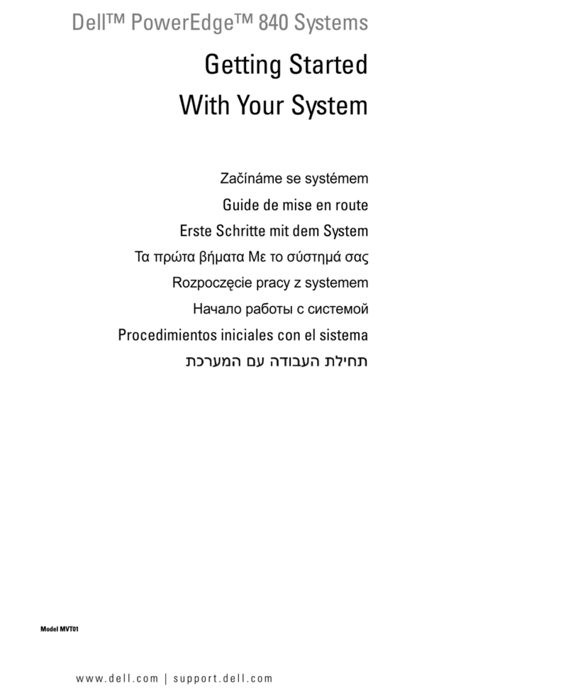 Dell PowerEdge System 840 MVT01 Getting Started With Your System Dell PowerEdge System 840 MVT01 Getting Started With Your System