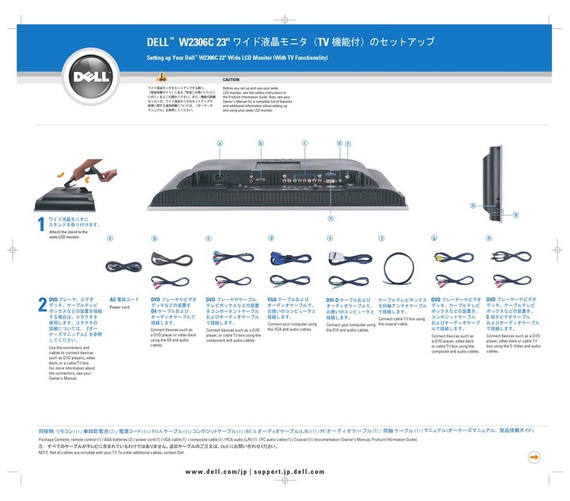 Dell W2306C User instructions Dell W2306C User instructions