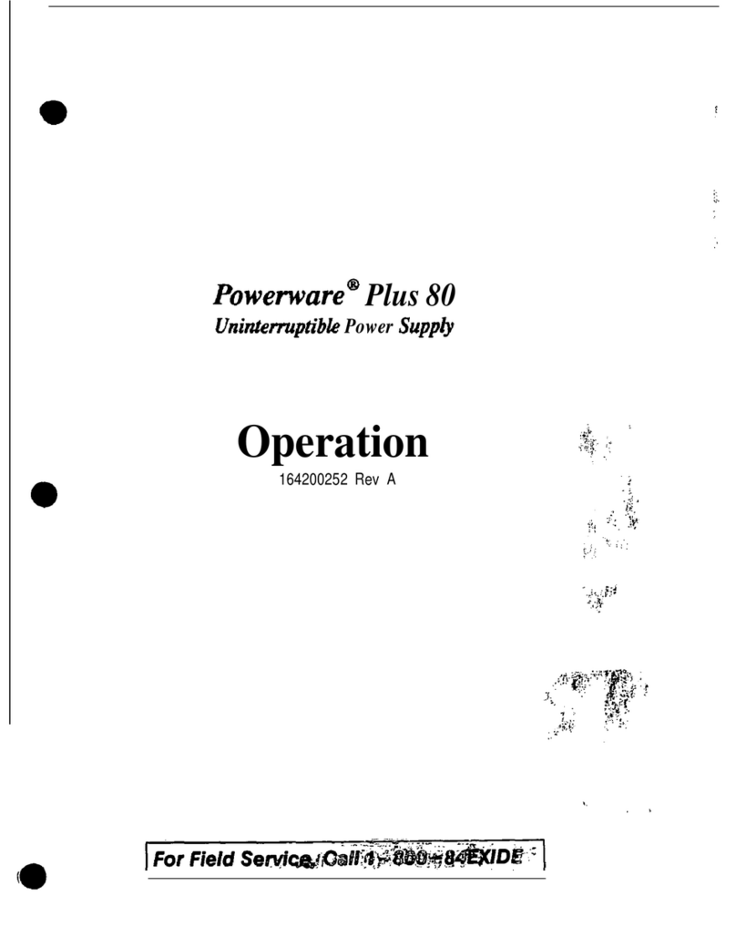 Powerware Plus 80 Instruction Manual