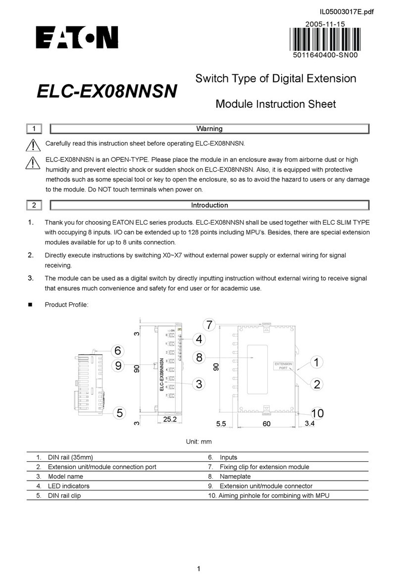 Eaton ELC-EX08NNSN User manual Eaton ELC-EX08NNSN User manual