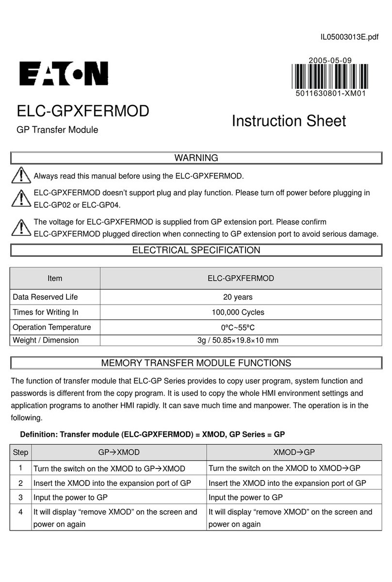 Eaton ELC-GPXFERMOD User manual Eaton ELC-GPXFERMOD User manual