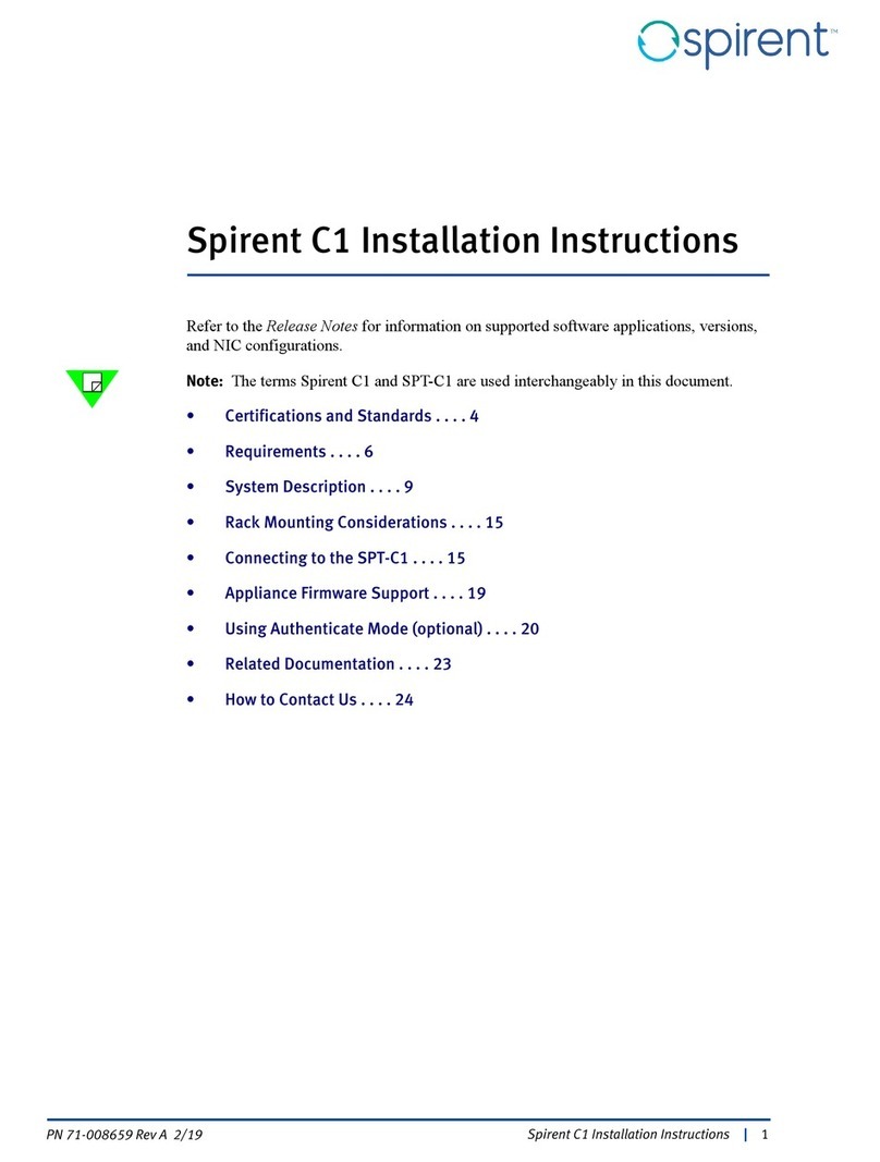 Spirent C1 User manual