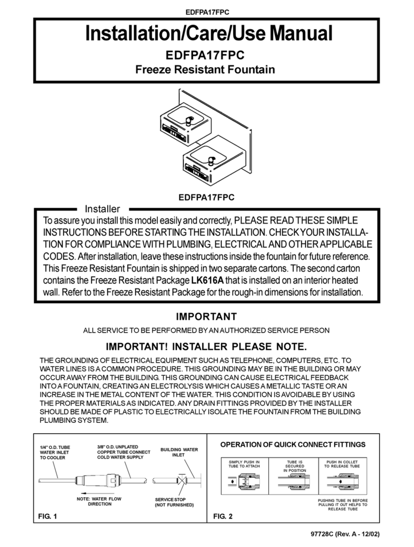 Elkay EDFPA17FPC Installation, care & use manual Elkay EDFPA17FPC Installation, care & use manual