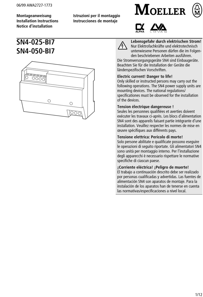Moeller SN4-025-BI7 installation instructions