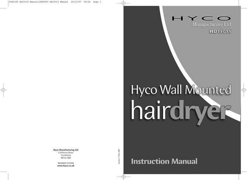 Hyco HD15015 instruction manual