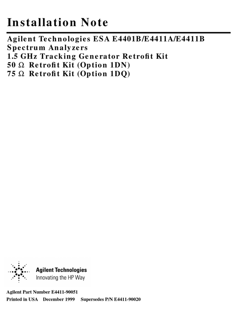 Agilent Technologies ESA E4401B Installation and operation manual