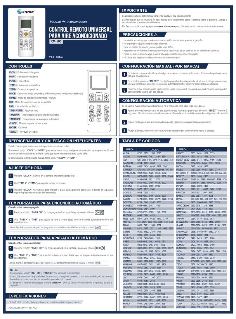 Stern RM-505 instruction manual