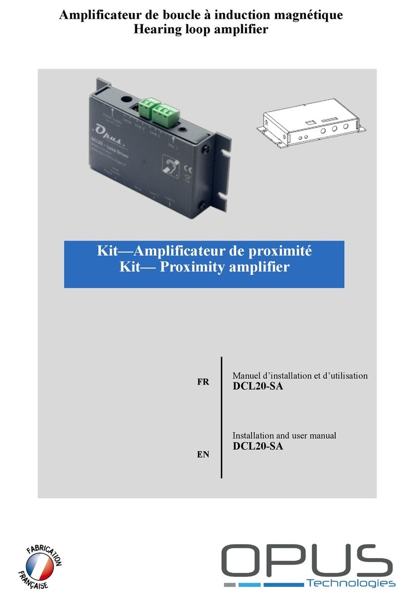 Opus Technologies DCL20-SA Installation and user manual