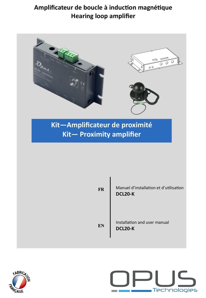 Opus Technologies DCL20-K Installation and user manual