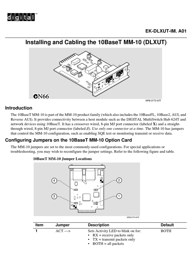 Digital Equipment MM-10 Series Installing and Cabling