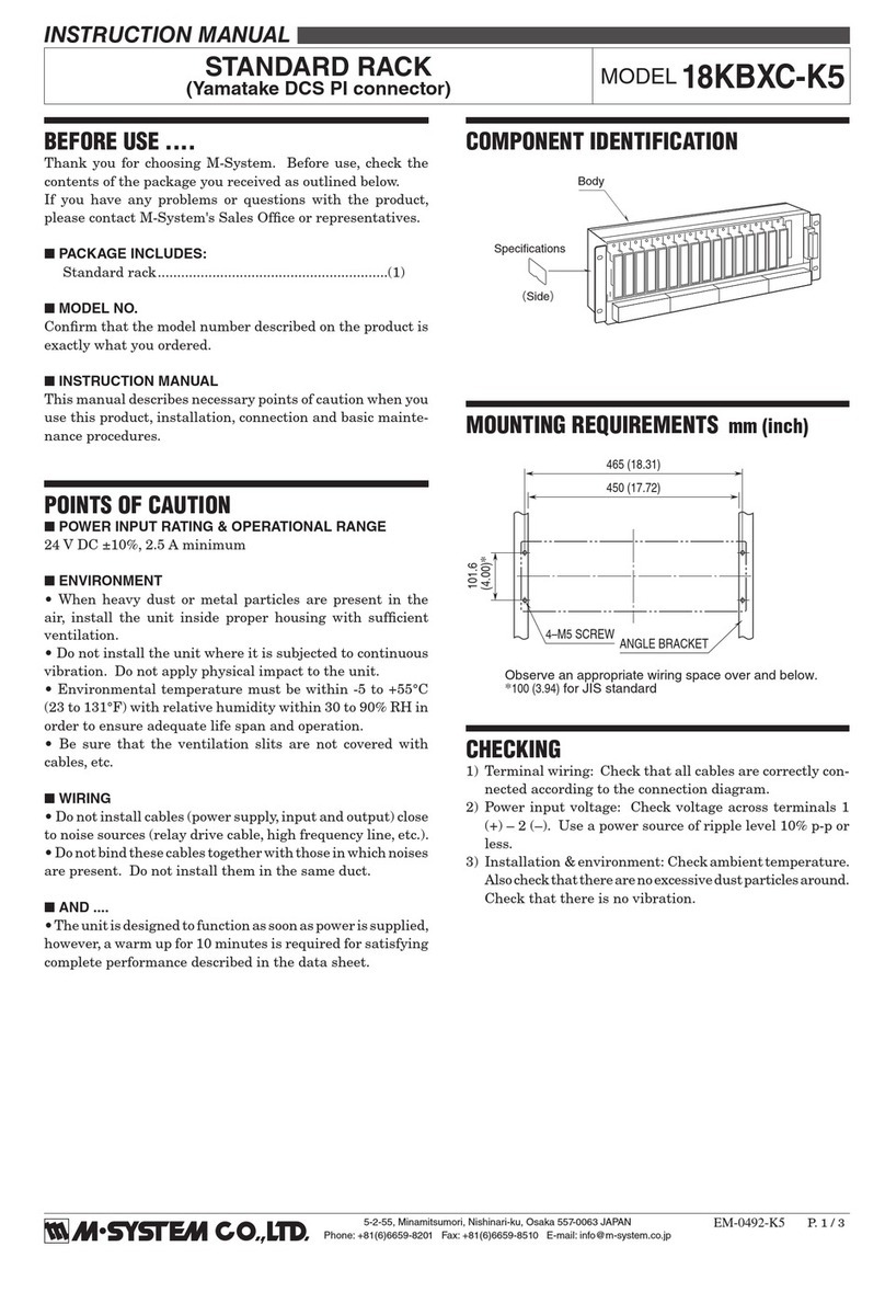 M-system 18KBXC-K5 instruction manual