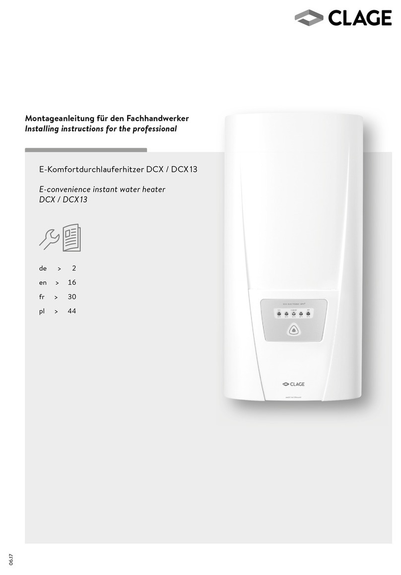 clage DCX ELECTRONIC MPS Instruction Manual