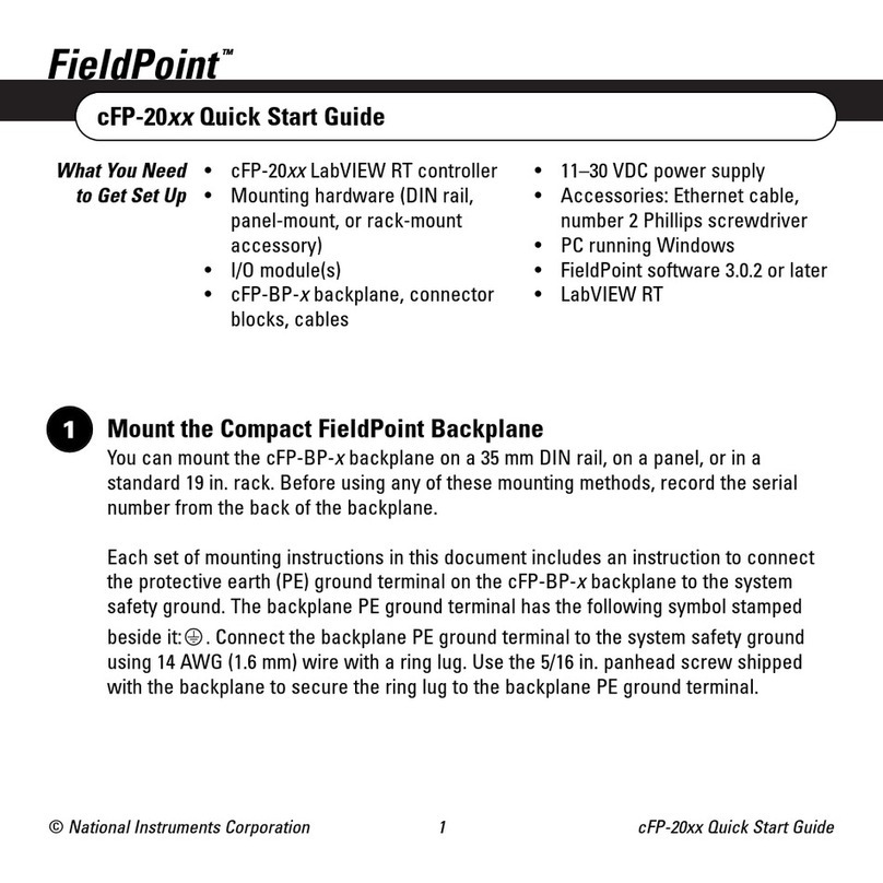 National Instruments FieldPoint cFP-20 Series quick start guide