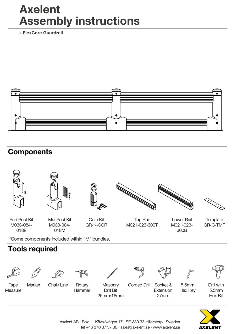 Axelent FlexCore Guardrail Assembly instructions