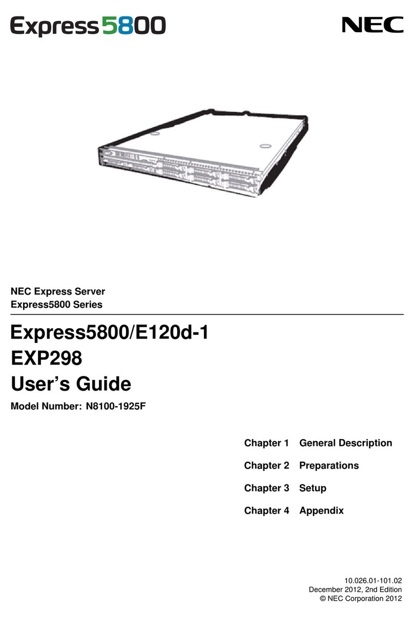 NEC Express5800/E120d-1 User manual NEC Express5800/E120d-1 User manual