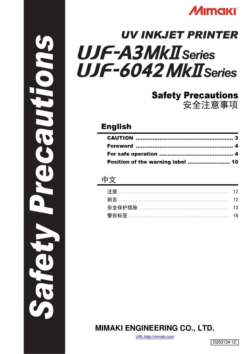 MIMAKI UJF-A3MkII Series User manual