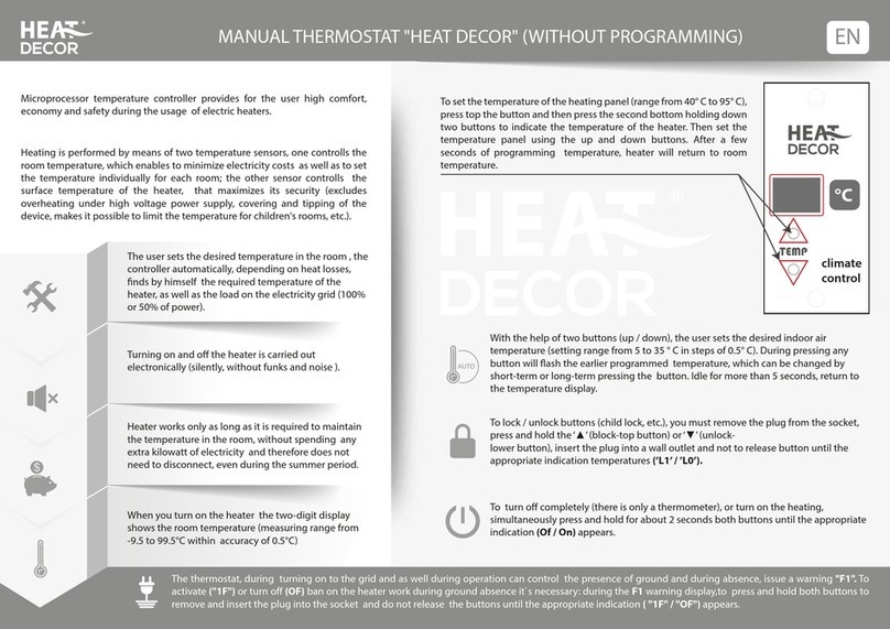 Heat Decor HD-SWT Series quick start guide