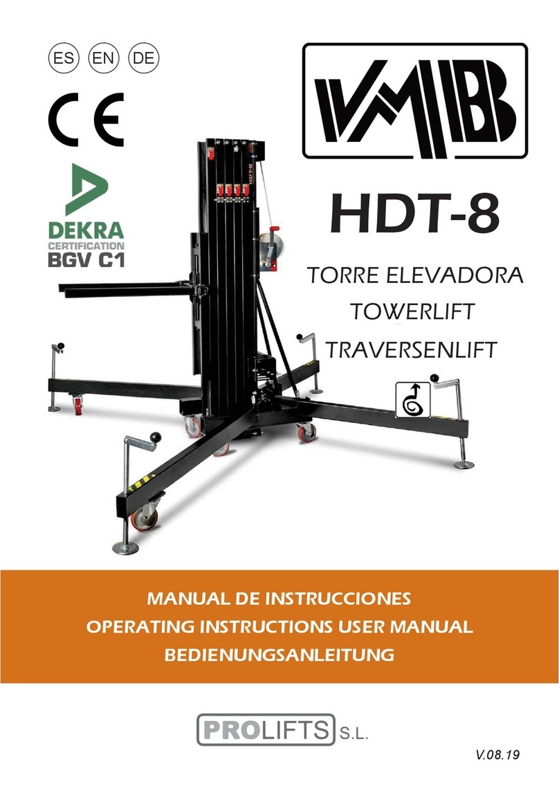 PRO LIFTS VMB HDT-8 Operating instructions & user manual