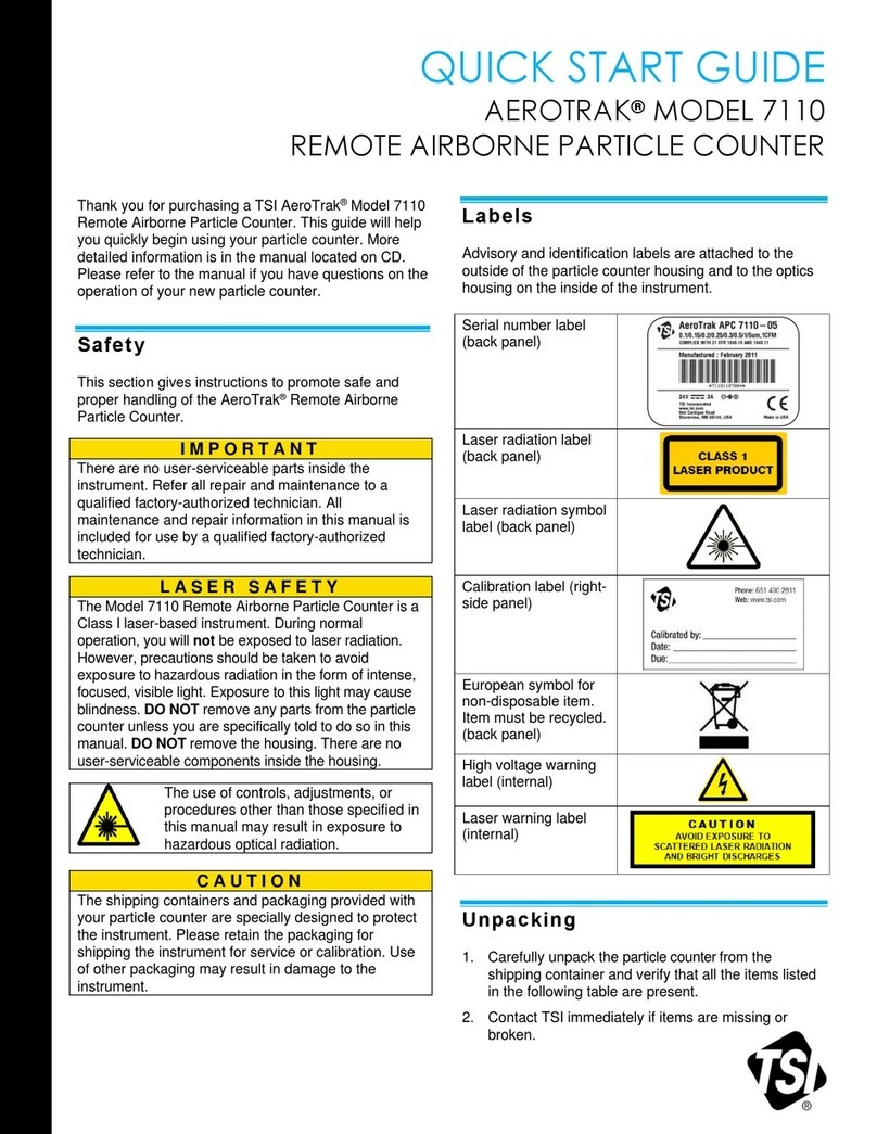 TSI Instruments AEROTRAK 7110 User manual