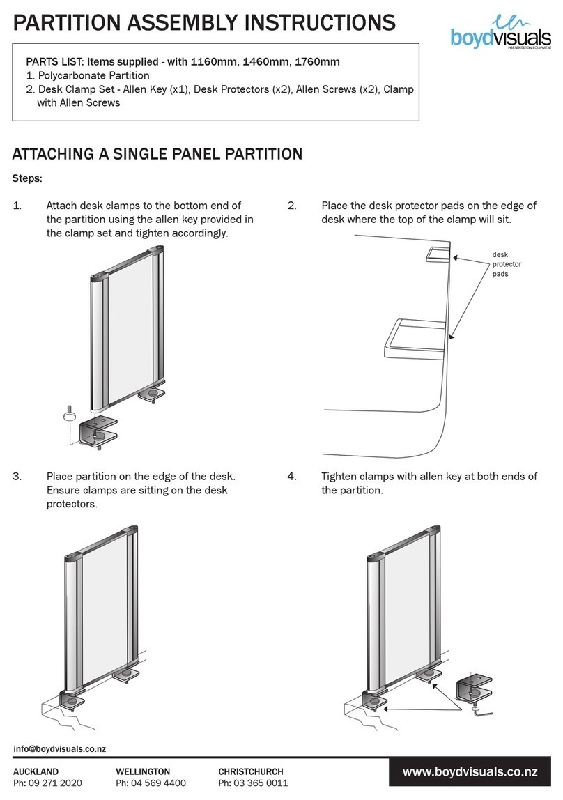 BoydVisuals PARTITON Assembly instructions BoydVisuals PARTITON Assembly instructions
