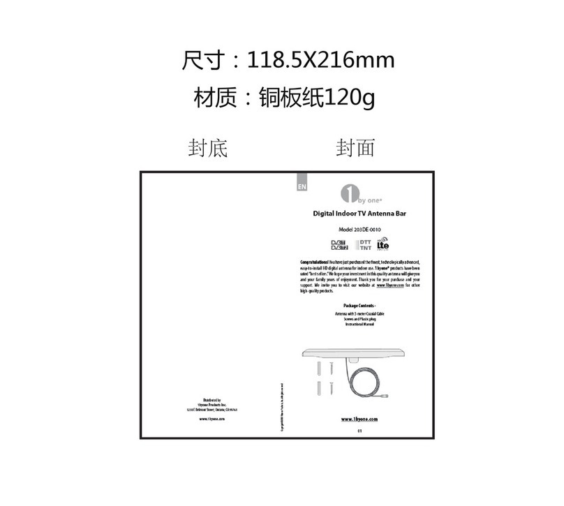 1 BY ONE 203DE-0010 User manual