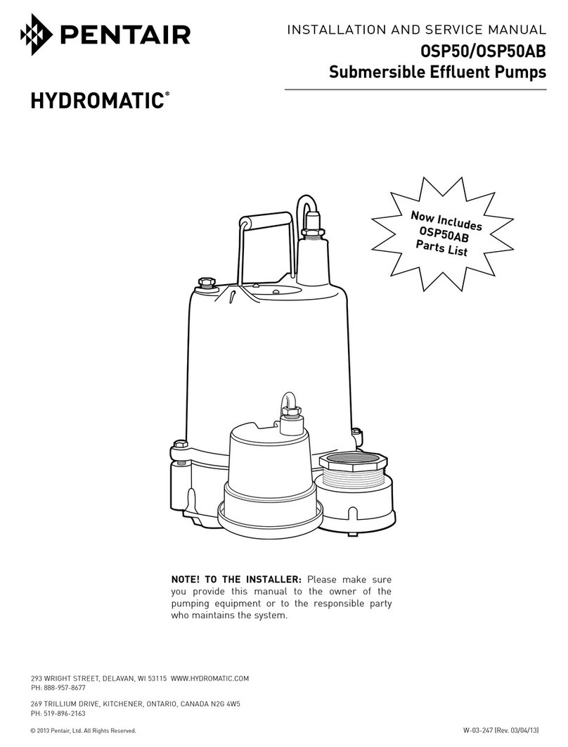 Pentair HYDROMATIC OSP50 Manual Pentair HYDROMATIC OSP50 Manual