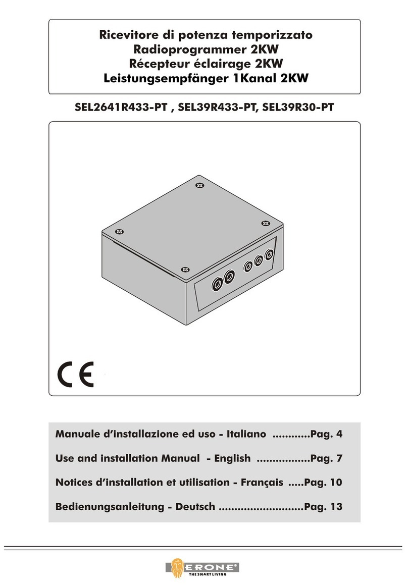 Erone SEL2641R433-PT Use and installation  manual