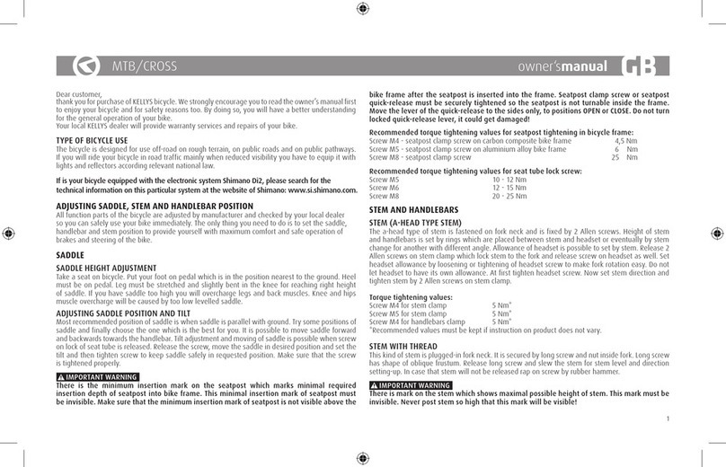 Kellys Hacker 50 User manual