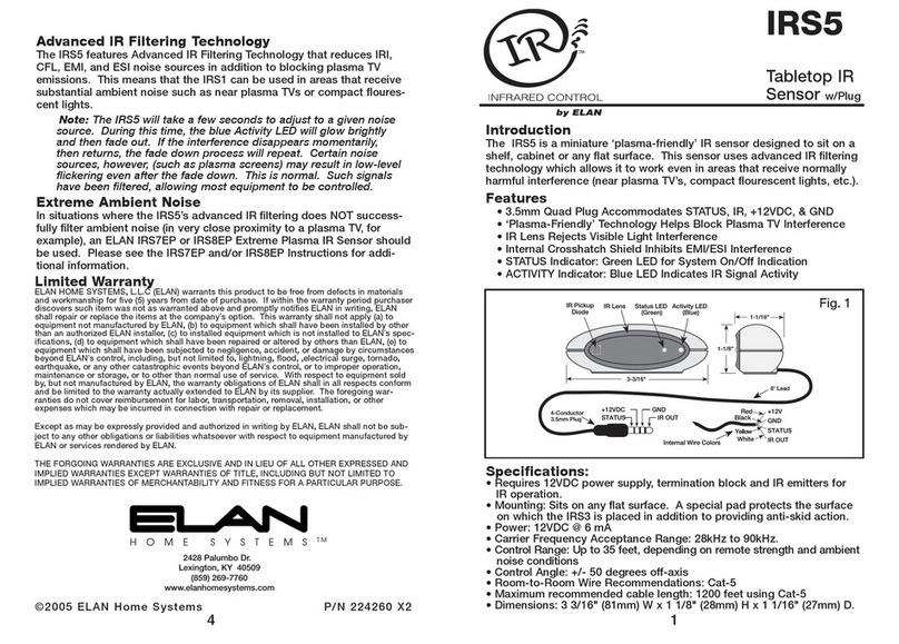 Elan IRS5 manual