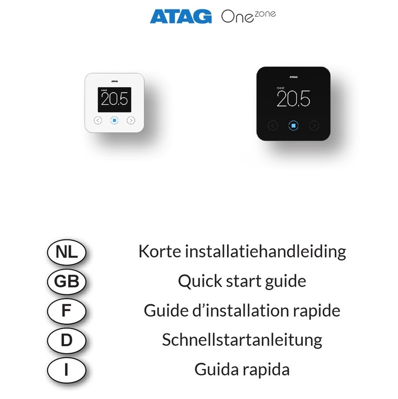 Atag One Zone quick start guide