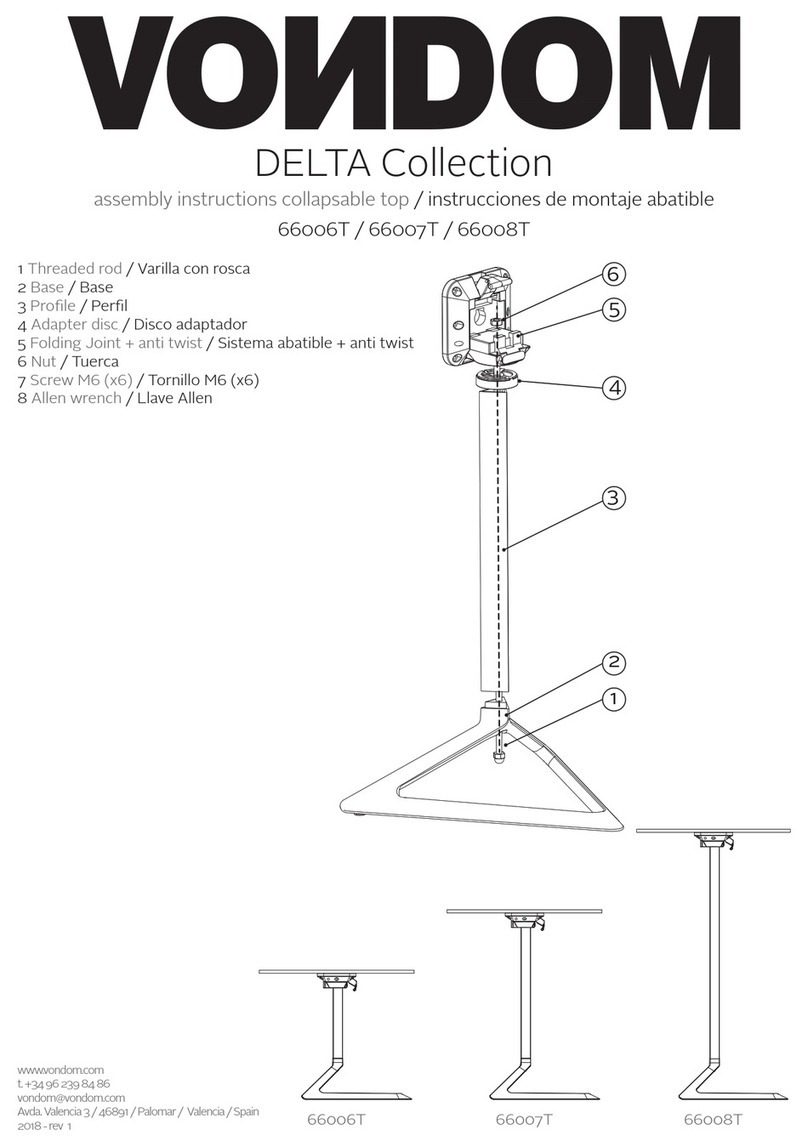 VONDOM Delta 66006T Assembly instructions VONDOM Delta 66006T Assembly instructions