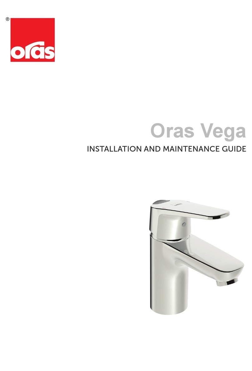 Oras Vega 1811G Installation and maintenance guide Oras Vega 1811G Installation and maintenance guide