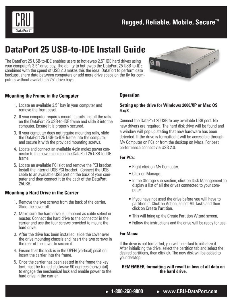 CRU DataPort 25 USB-to-IDE install guide