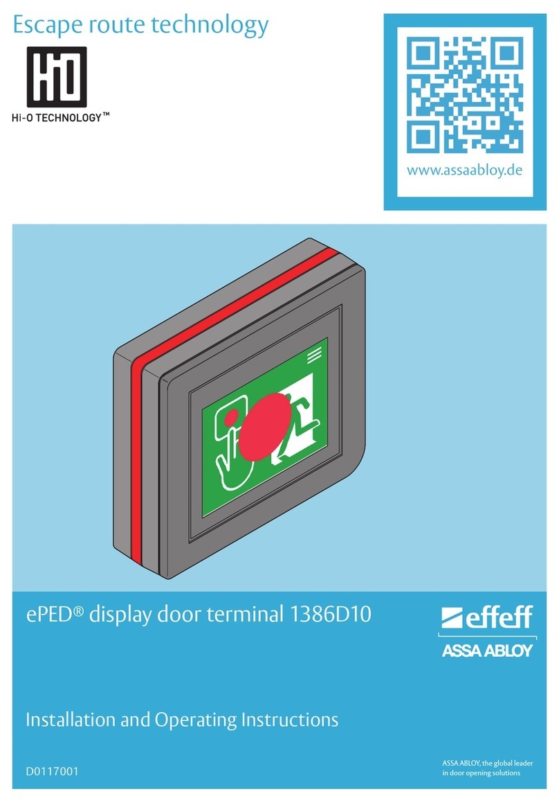 Assa Abloy Effeff ePED 1386D10 Installation and operating instructions