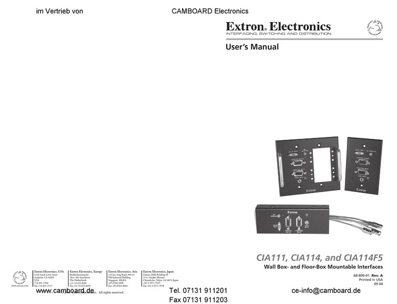 Extron electronics CIA111 User manual