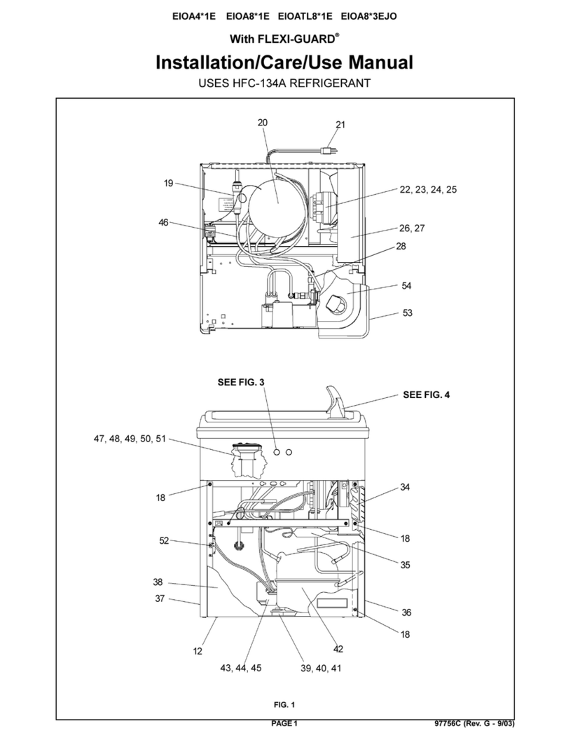 Elkay EIOA8 1E Series Installation, care & use manual