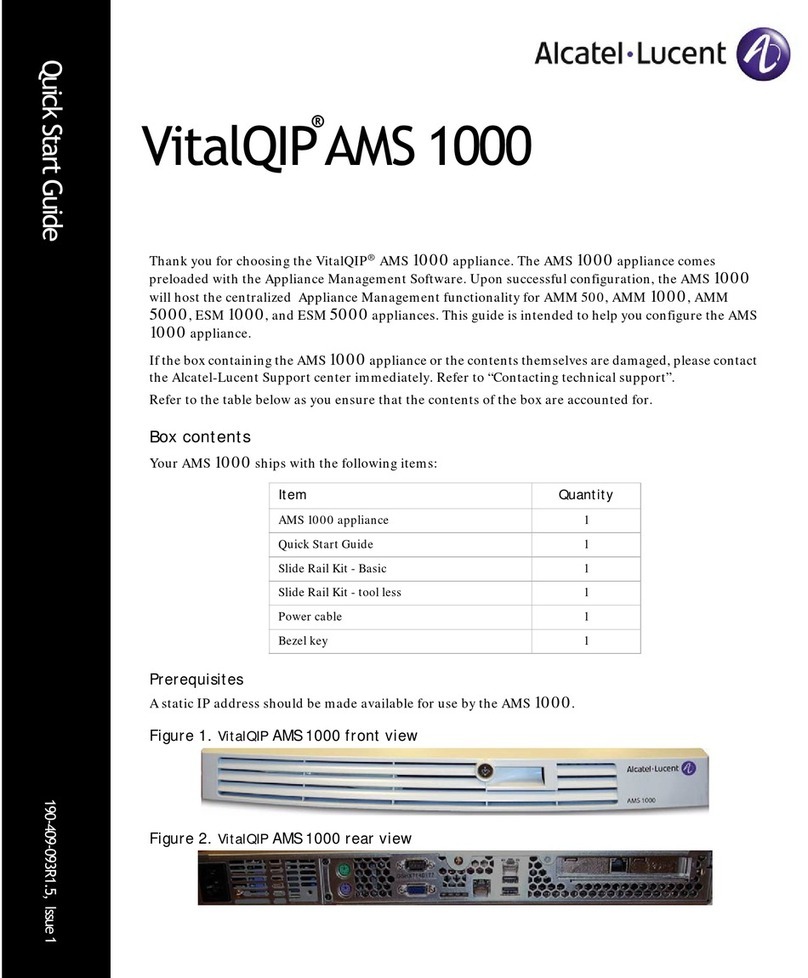 Alcatel-Lucent VitalQIP AMS 1000 quick start guide Alcatel-Lucent VitalQIP AMS 1000 quick start guide