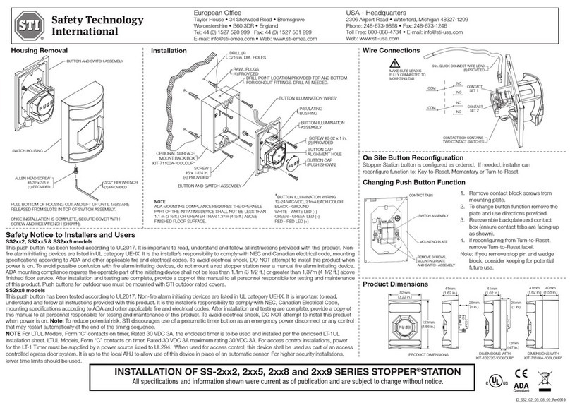 STI SS2 2 Series User manual