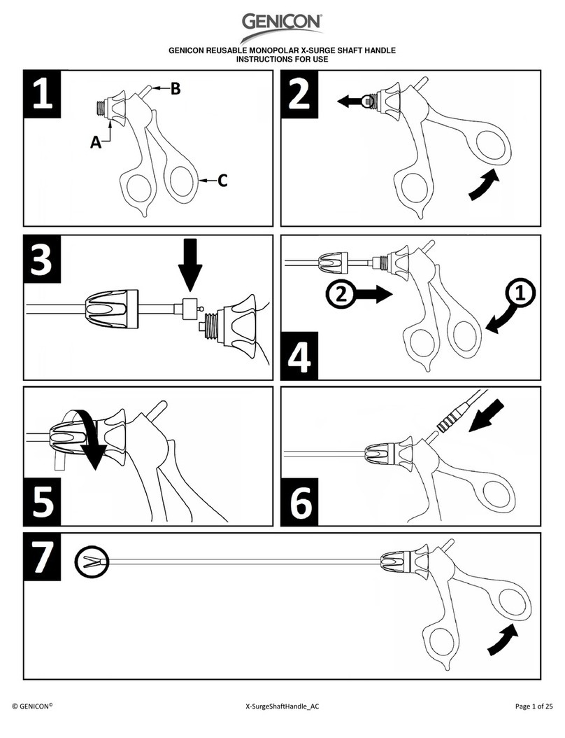 GENICON REUSABLE MONOPOLAR X-SURGE SHAFT HANDLE Instructions for use GENICON REUSABLE MONOPOLAR X-SURGE SHAFT HANDLE Instructions for use