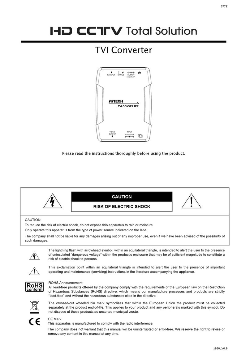 Avtech AVX920 User manual